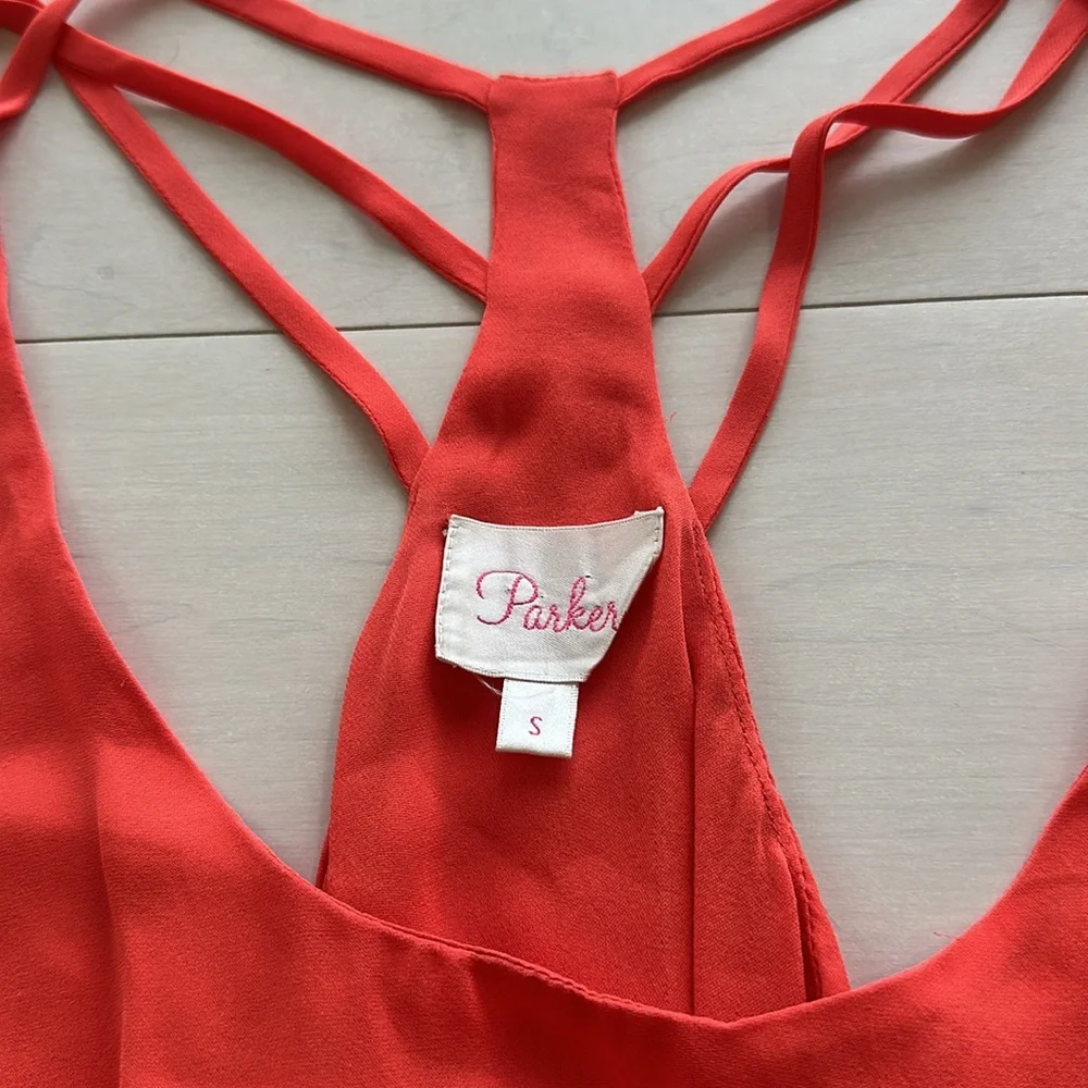 Parker Orange Strappy Top Size Small